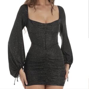 Lucy in the Sky Glitter Long Sleeve Dress